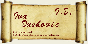 Iva Dušković vizit kartica